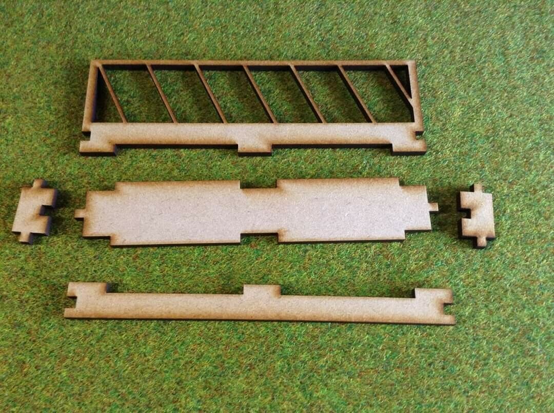 Feed Barrier with trough 1.32 scale pack of 3