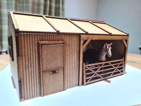 Horse stable with tack room.